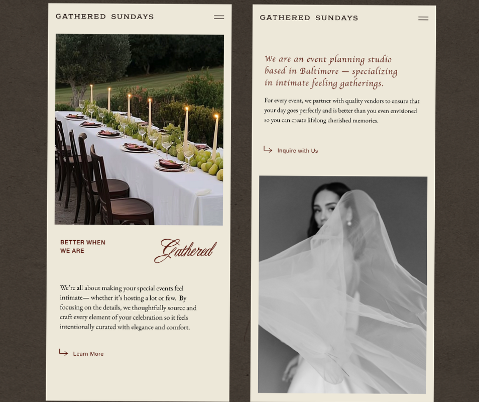 🕯️ 🤍 romanticize your routine: Event Website Design for Creative Planners