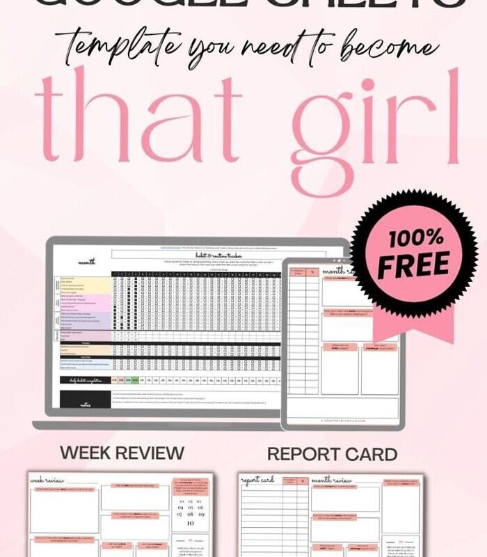 🪄 🖌️ romanticize your routine: FREE Ultimate Google Sheets Productivity Planner ThatGirl