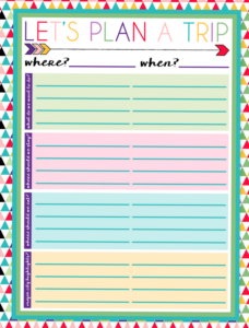 🌿 🤍 romanticize your routine: Free Printable Trip Planner for Digital Design & Creativity