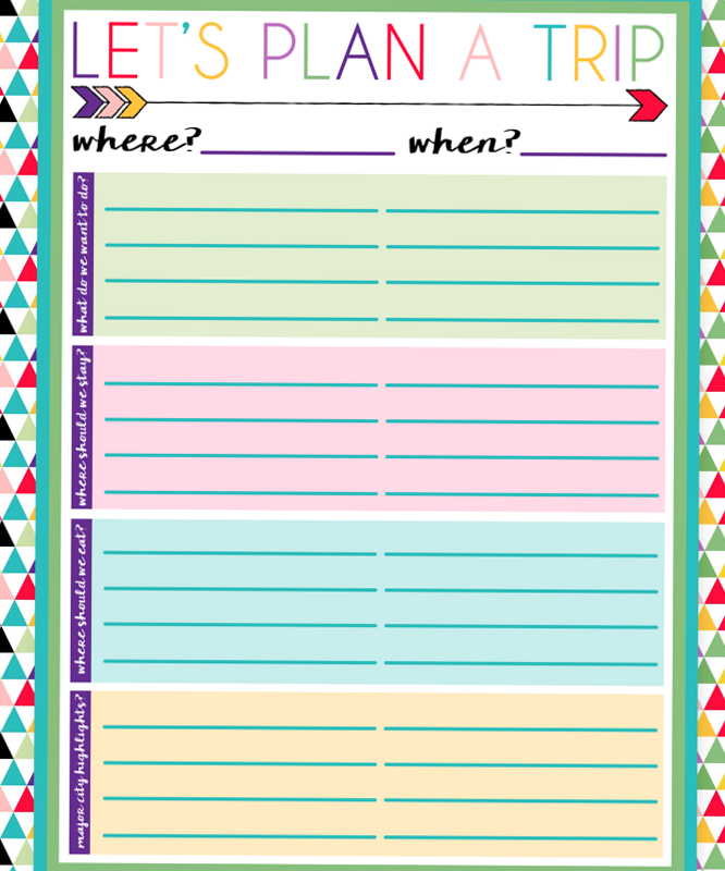 🌿 🤍 romanticize your routine: Free Printable Trip Planner for Digital Design & Creativity