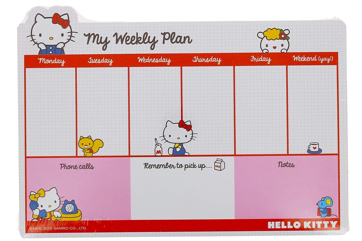 🎀 ✨ romanticize your routine: Hello Kitty Planner Weekly Bloc 52 Pages | Digital Design