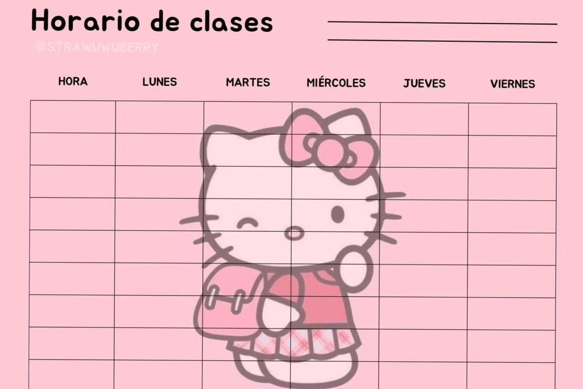 🖌️ 🖌️ romanticize your routine: Hello Kitty Class Schedule Design for Planners & Digital Use