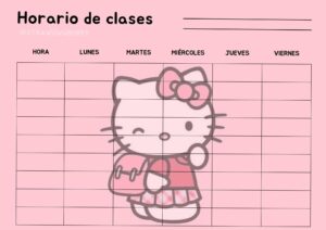 🖌️ 🖌️ romanticize your routine: Hello Kitty Class Schedule Design for Planners & Digital Use