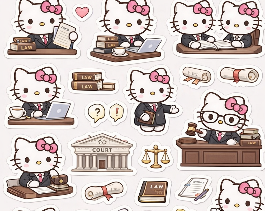 🖇️ 📝 romanticize your routine: Hello Kitty Legal Planner | Digital Design | Creative Assets