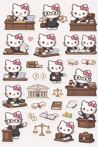 🖇️ 📝 romanticize your routine: Hello Kitty Legal Planner | Digital Design | Creative Assets