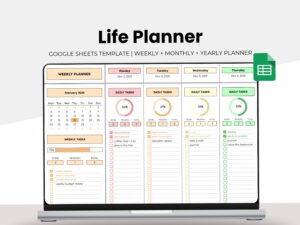 📁 📌 romanticize your routine: Life Planner | Google Sheets Template for Digital Design & Creative Planning