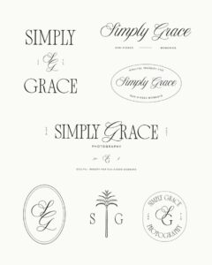 🍰 💌 romanticize your routine: Luxury Wedding Photographer Brand Identity & Logo Suite