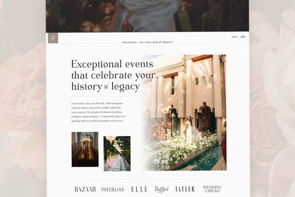 🌈 🎨 romanticize your routine: Luxury Showit Site for Wedding Planners | Design Inspiration
