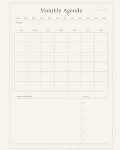 🪄 🎨 romanticize your routine: Minimalist Monthly Planner for Goals & Productivity