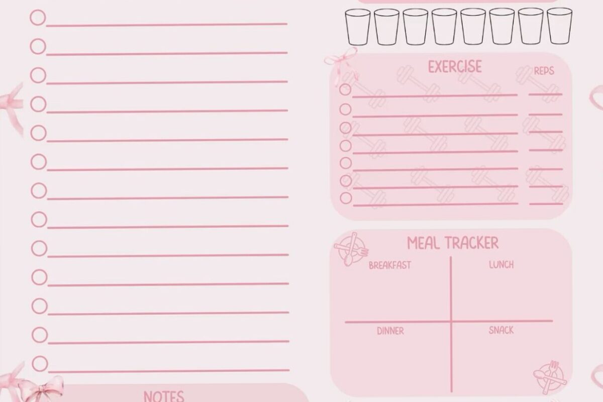 💌 👰 romanticize your routine: Pink Bows Daily Planner Design