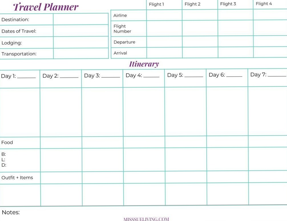 📊 📁 romanticize your routine: Plan Your Perfect Getaway with a Travel Planner