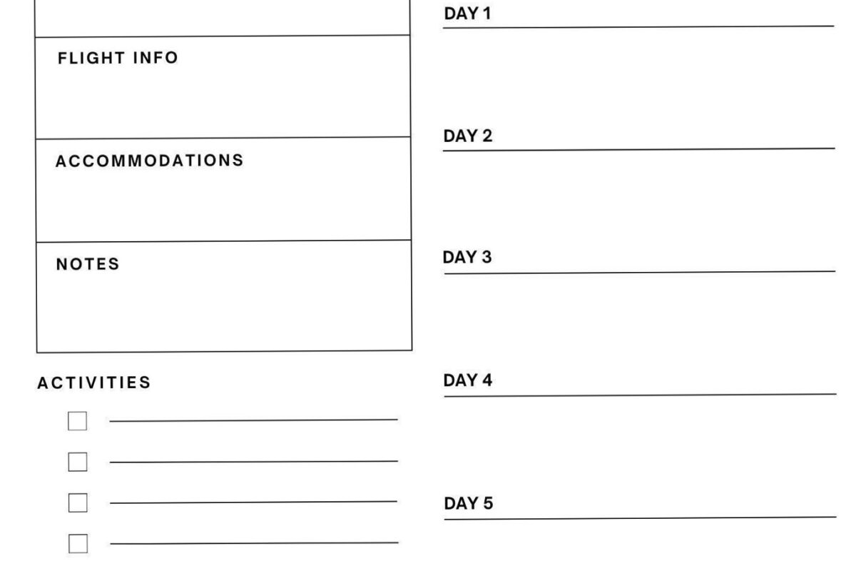 📝 📝 romanticize your routine: Printable Vacation & Car Trip Planner Bundle with Outfit & Packing Lists