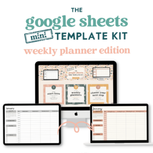 📍 🌈 romanticize your routine: Simple Weekly Planner Template | Google Sheets Mini Kit
