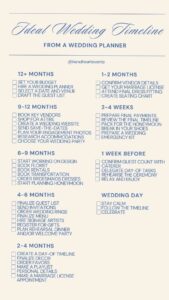 📅 🖇️ romanticize your routine: The Ideal Wedding Planning Timeline | Luxury Wedding Planner | Hand & Heart