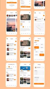 🥂 🌸 romanticize your routine: Travel App UI Design in Figma for Digital Planners