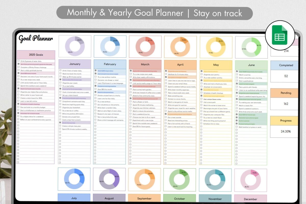 👰 💍 romanticize your routine: Ultimate Monthly & Yearly Goal Planner Design