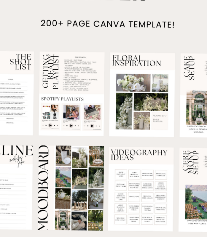 📍 🌈 romanticize your routine: Wedding Weekend Planner: 200+ Page Canva Template