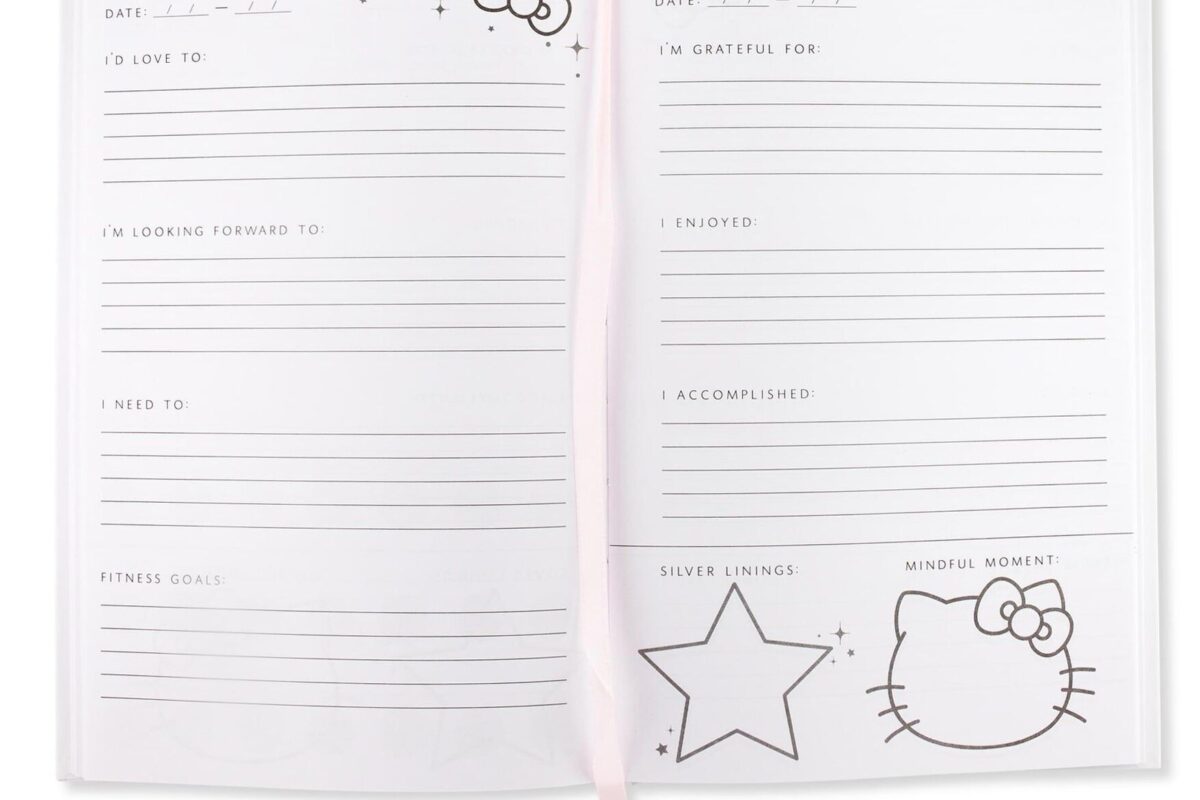 Sanrio Hello Kitty Foil Wellness Planner | 87 Sheets — 💍 🍰 secret to staying productive