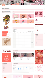 Sasha Dashboard: Organize Your Day with Cute Bunny Boo #notionhealth — 🖌️ 🪄 game-changing digital system