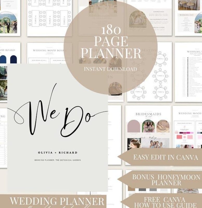 📊 📁 seamless organization hack: Canva Wedding Day Binder: Itinerary Planner Template