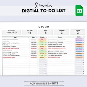 🤍 🕯️ seamless organization hack: Free Google Sheets Task Tracker for Work & Daily Planning