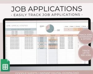 📊 🖇️ seamless organization hack: Job Application Tracker | Google Sheets | Library Job Planner
