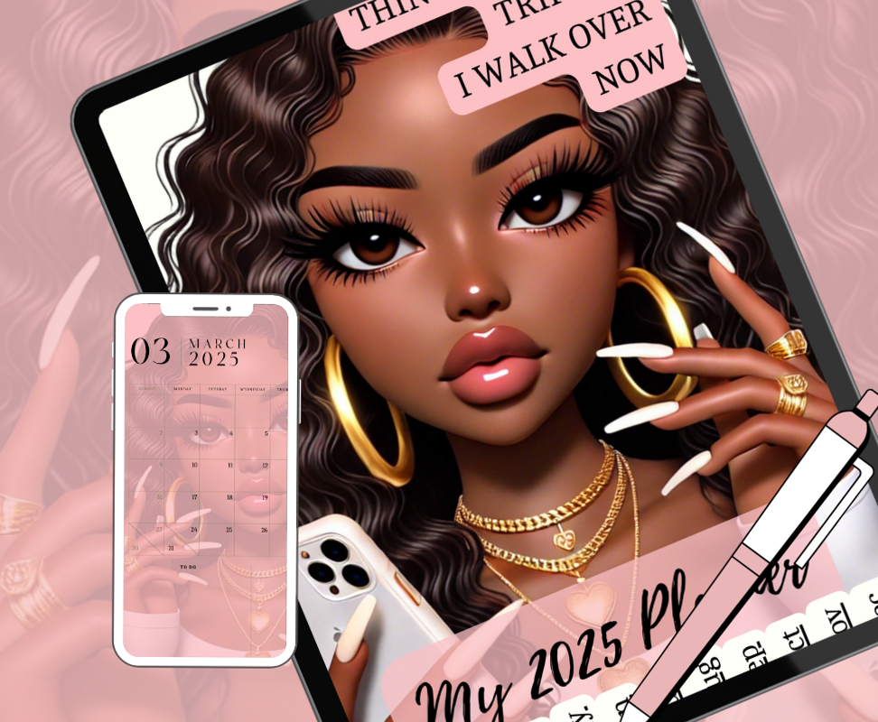 💎 🪄 secret to staying productive: 2025 Pink Digital Planner for the Girlboss in You #thatgirl #pinkplanner
