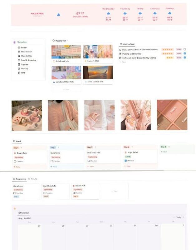 🌿 🤍 secret to staying productive: Aesthetic Travel Planner 374 | Digital Design & Creative Planning Assets