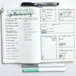 💎 🌈 secret to staying productive: Creative Bullet Journal Ideas for Weddings, Travel & Goals