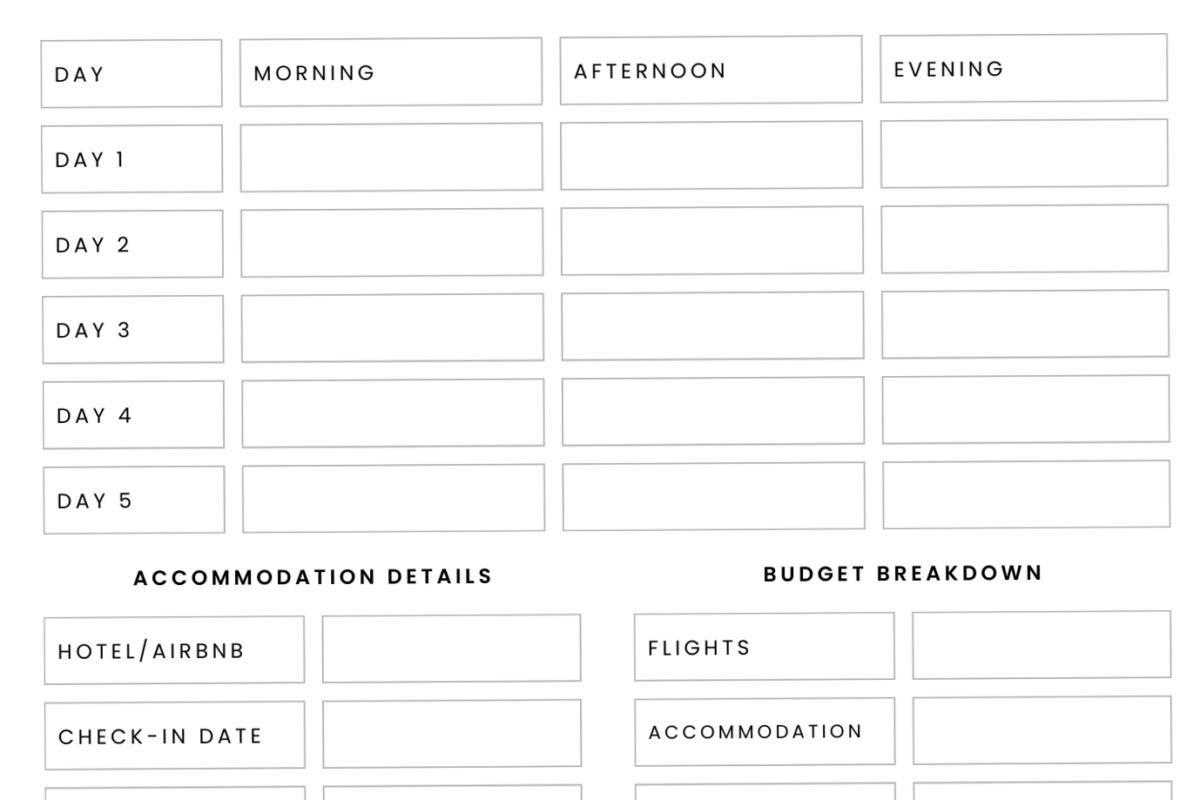 🥂 💍 secret to staying productive: Printable Car Trip Planner for Smooth Vacations | Travel Organizer & Schedule