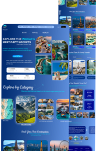 ✨ 🤍 secret to staying productive: Travel Landing Page Design for Flights & Hotels | Creative UI