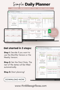 📊 📝 secret to staying productive: Efficient Undated Google Sheets Daily Task & Time Manager