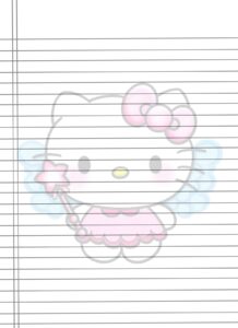 👰 🥂 secret to staying productive: Fairy God Kitty Line Paper Design