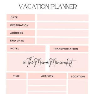 🌈 📍 secret to staying productive: Minimalist Vacation Planner for Busy Mamas Boss Babes