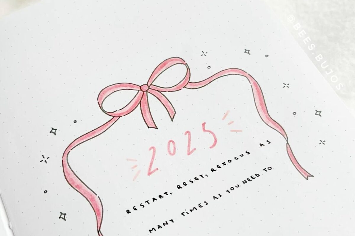 🌿 🎀 secret to staying productive: 2025 Bullet Journal Cover Page Design 💌