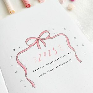 🌿 🎀 secret to staying productive: 2025 Bullet Journal Cover Page Design 💌