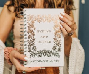 🎀 🌿 secret to staying productive: Gold Wedding Planner Book | Retro Flowers & Personalized Bridal Planner