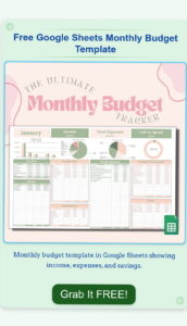 💎 🎨 secret to staying productive: Free Google Sheets Monthly Budget Template