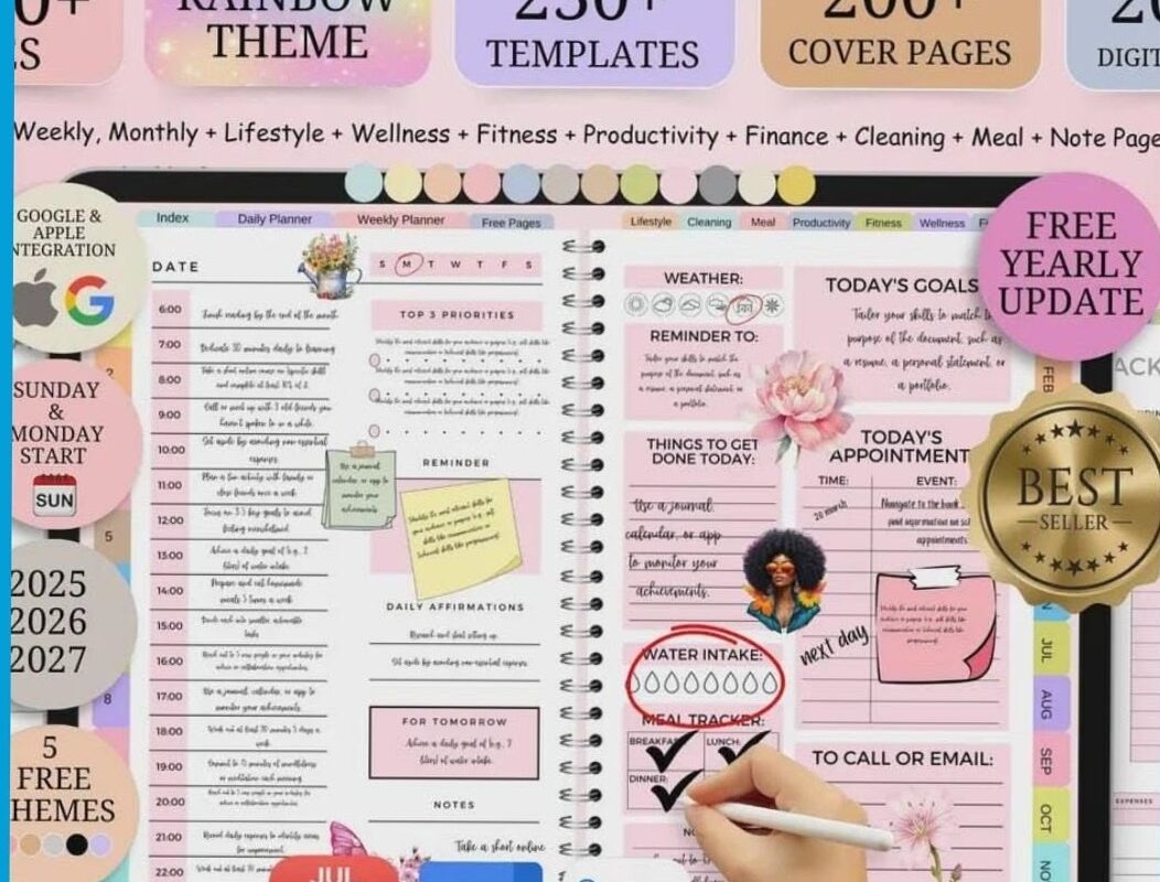 🎨 🎨 secret to staying productive: All-In-One Digital Planner: 5000+ Stickers & Templates