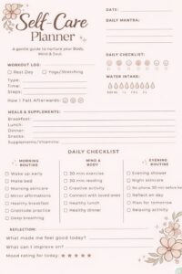 Self Care Routine Planner | Daily Checklist & Tracker — 🎨 🌈 essential planning guide