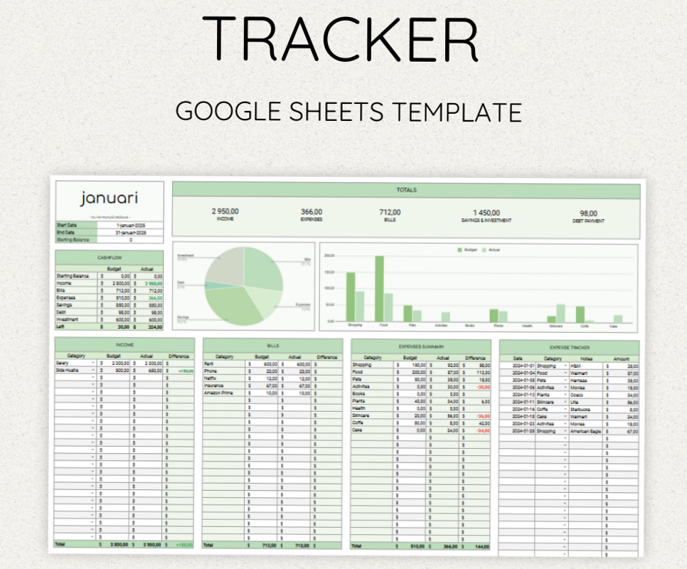Simple Budget Planner for Google Sheets – Early Access — 🖇️ 📝 stay inspired all year long