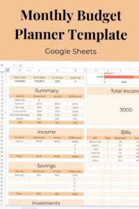 🪄 🎨 Simple Monthly Budget Planner for Google Sheets | romanticize your routine