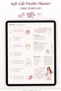 Soft-Life Weekly Planner Free Digital Template — 🌈 📍 dream life manifestation