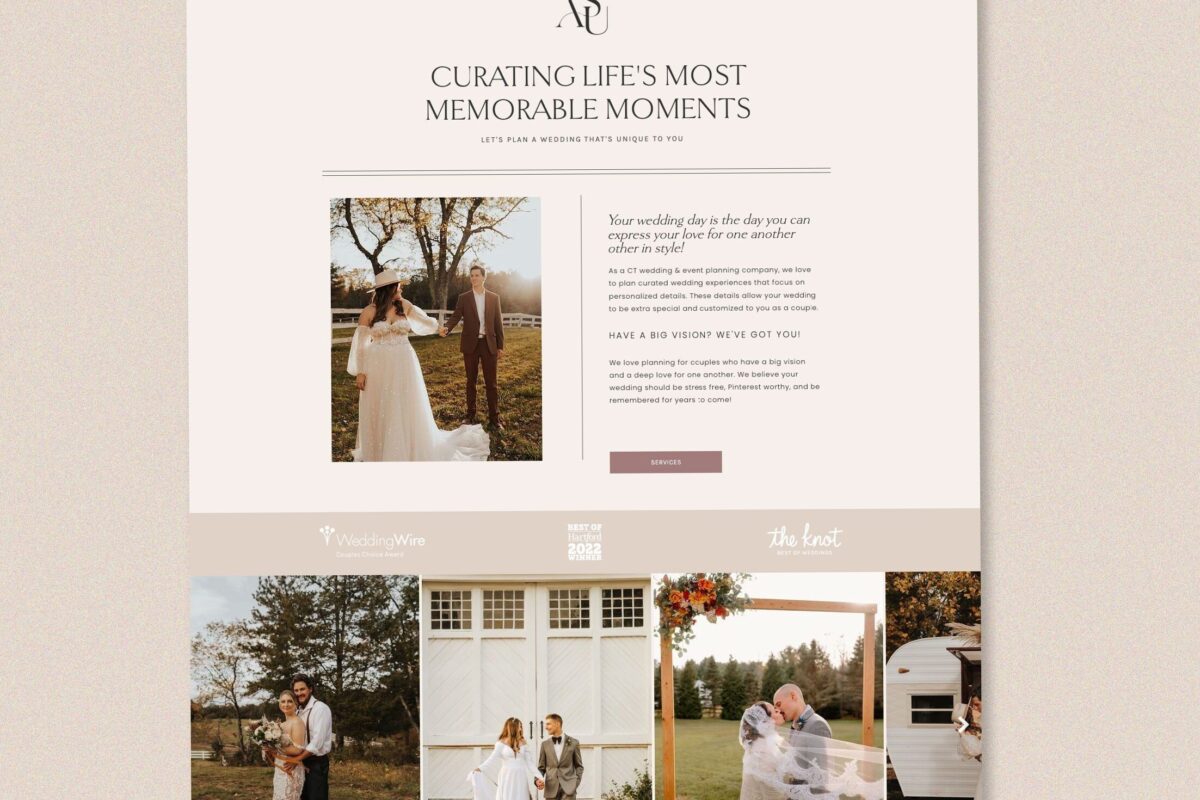 Soft-Toned Minimal Logo Design for Wedding Event Planners — 💍 👰 dream life manifestation