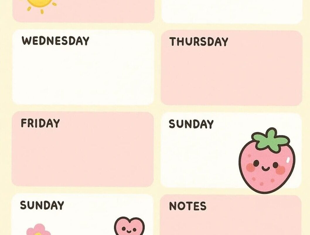 Sparkle & Schedule: Your Radiant Weekly Planner Template — 🖌️ 🪄 romanticize your routine