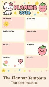 Sparkle & Schedule: Your Radiant Weekly Planner Template — 🖌️ 🪄 romanticize your routine