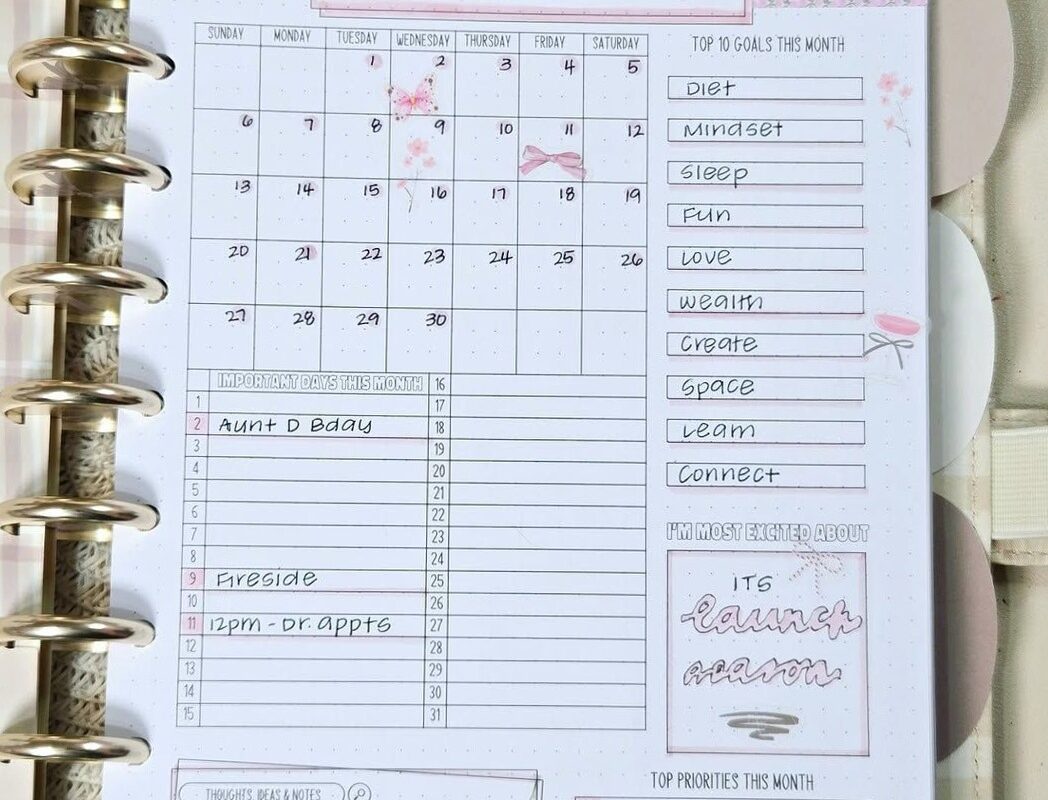 🍰 💍 Spring Plans Digital Design Planner Assets | stay inspired all year long