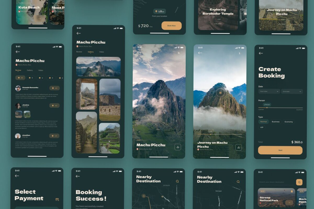 🌈 🌈 stay inspired all year long: Navel — Nature Travel Booking App UI Kit