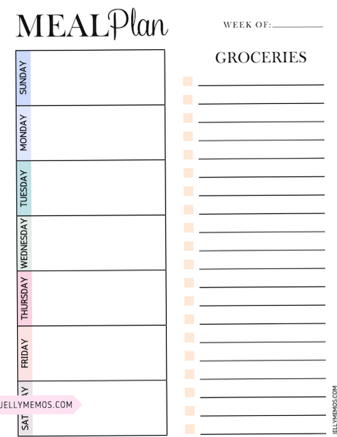💍 💍 stay inspired all year long: Free Weekly Menu Planner Printable — More Colors!
