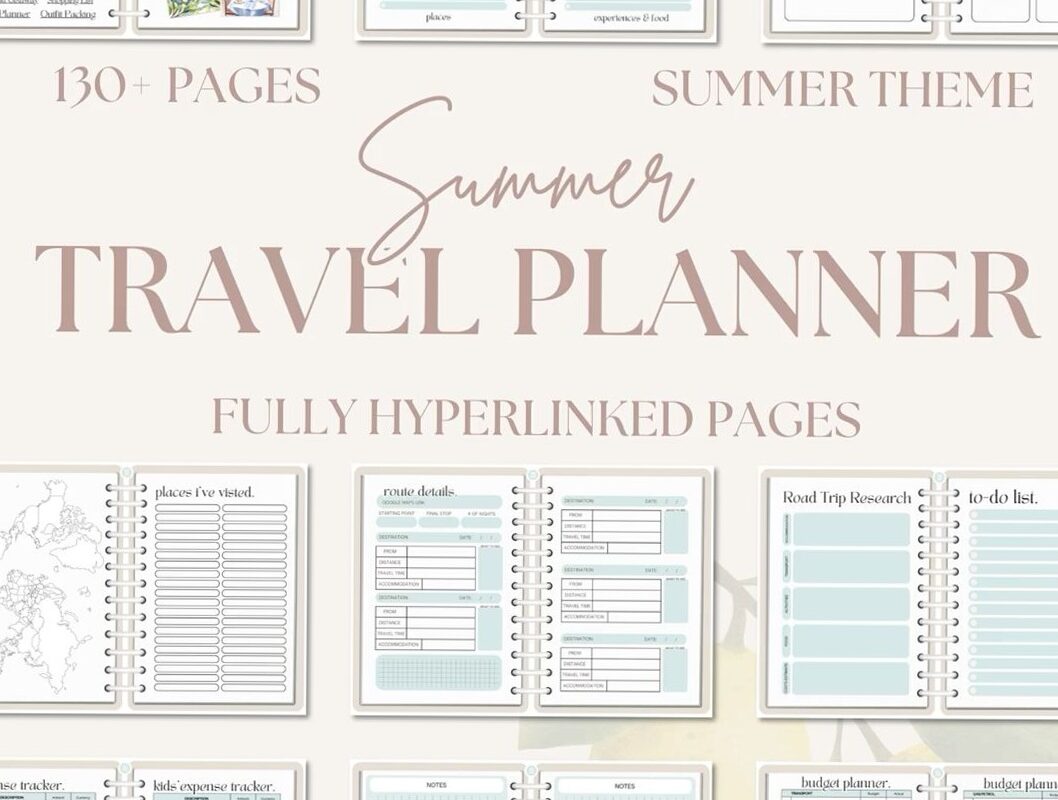 ☁️ 🌿 stay inspired all year long: Summer Travel Planner Template | Packing Lists & Essentials